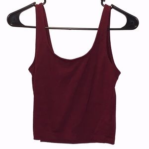 Forever 21 Burgundy Crop Top SIZE: Medium